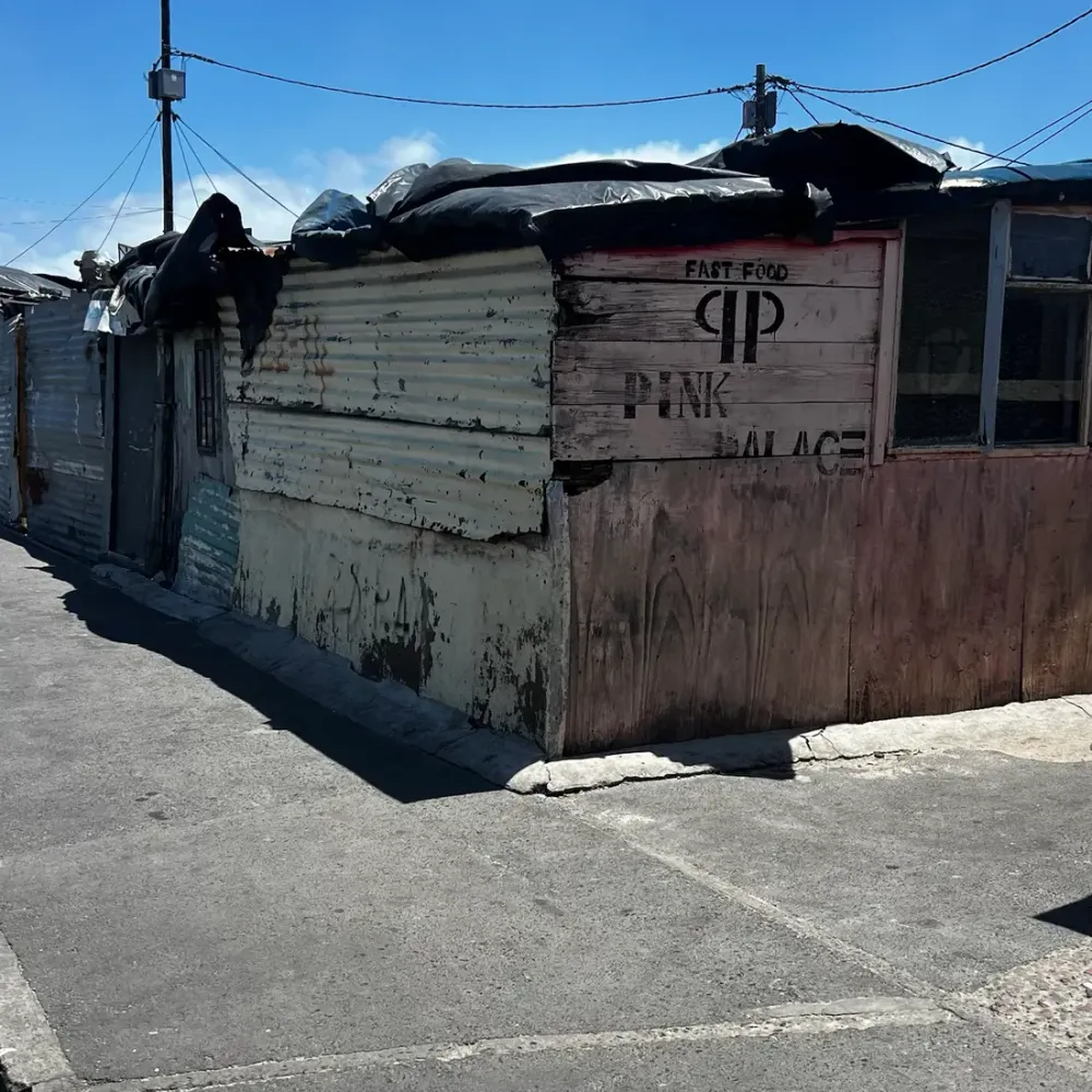 Pink Palace, a fast food shack on a corner